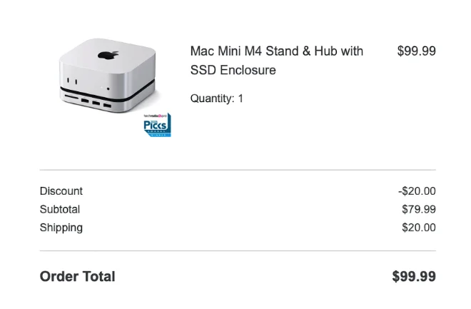 Satechiの「Mac Mini M4 Stand & Hub with SSD Enclosure」をお得に注文してみた