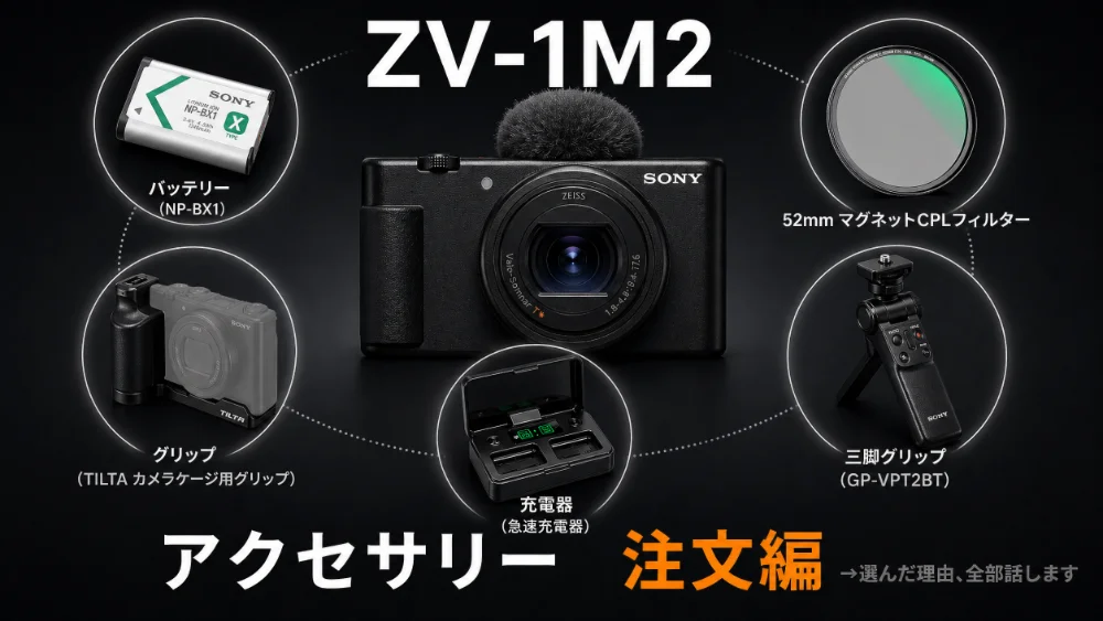 ZV-1M2アクセサリー【注文編】物撮り＆スナップ用に選んだ8アイテム